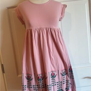 Tea Collection Pink and Green Floral Dress